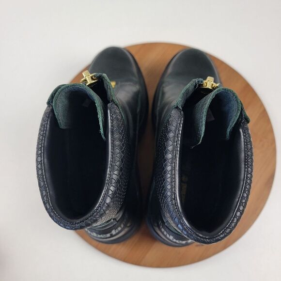 Timberland Everleigh Boot Front Zip Mid Boots Green Leather Womens 7.5 Platform - Picture 7 of 13